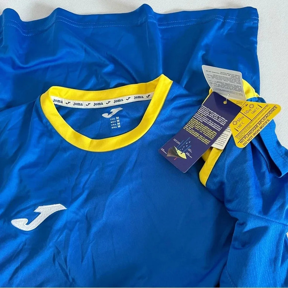 Joma Jersey Size Medium Blue/Yellow Short Sleeve Crew -Neck Number 11 On Back - Picture 6 of 6